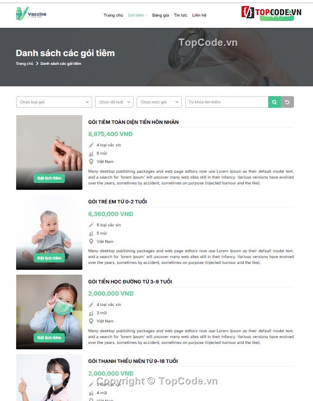 web tiêm chủng,web trung tâm tiêm chủng,Dịch vụ tiêm chủng,Sharecode Website Dịch Vụ Tiêm Chủng